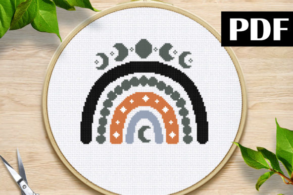 Boho Moon Cross Stitch Pattern: A Creative and Versatile Embroidery Option