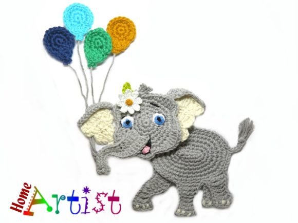 Elephant Balloons Crochet Applique: A Versatile Craft for Every Occasion