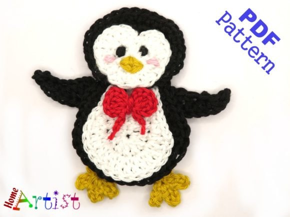 Penguin Crochet Aplique Pattern