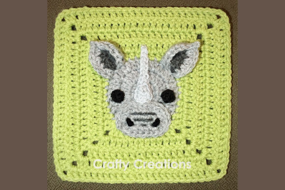 Rhinoceros Granny Square Crochet Pattern