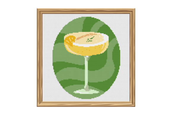 Vintage Whiskey Sour Cross Stitch Pattern